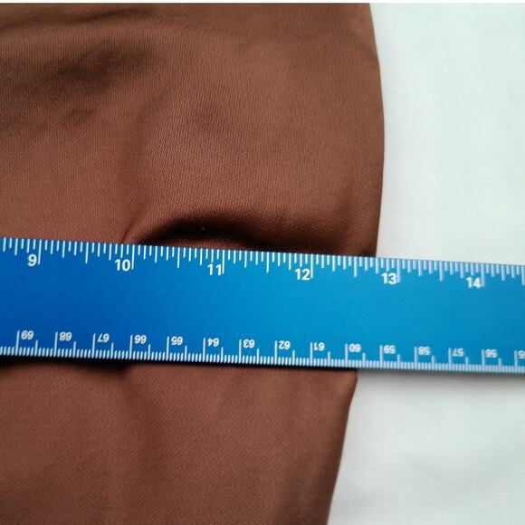 Lulus Beyond Classy Brown Satin Halter Midi Dress Backless Slit SM NWT - Picture 7 of 8